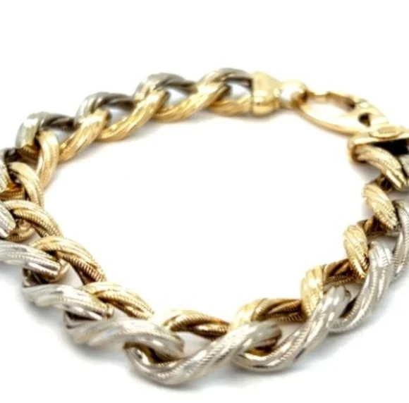 14K Men's Italian Gold Oval Link 8 long x 7/16 wide